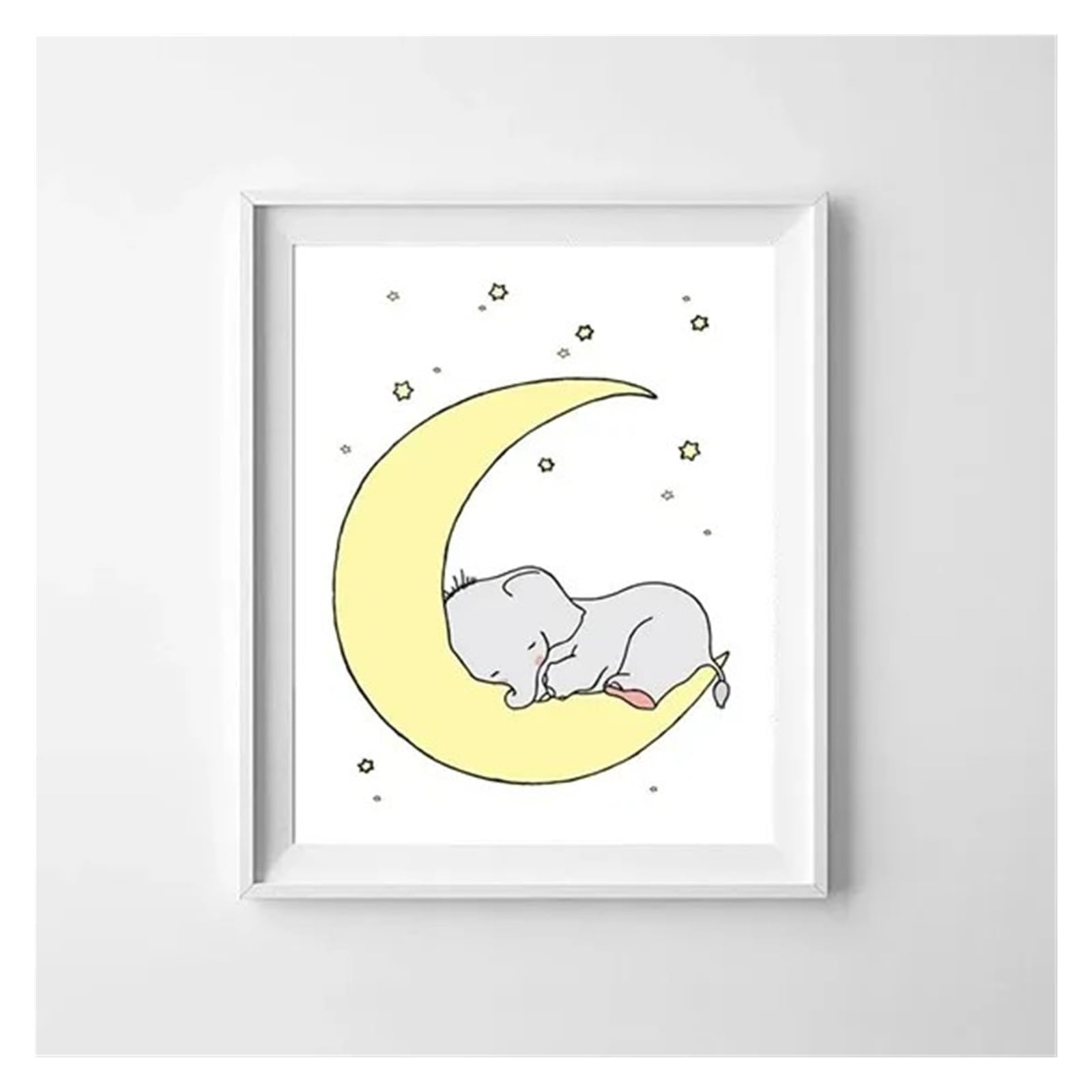 XENITE Wall Art Canvas Prints Cartoon Elephant Canvas Painting Wall Picture Art Prints, Cute Animals Elephant Koala Print Poster Unframed(C,40X50cm)