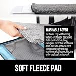 GORILLA GRIP Airline Travel Cat Carrier Bag Up to 15 Lbs, Breathable Mesh Collapsible Pet Carriers for Small, Medium Cats, Small Dogs, Puppies, Portable Kennel with Soft Washable Waterproof Pad, Blue - Image 4