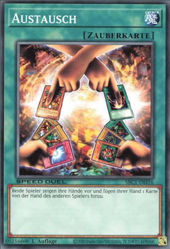 Austausch (V.1) SBC1-DEI16 Common Deutsch Boosterfrisch 1. Auflage - Speed Duel: Streets of Battle City - mit ReCollectibles-Versandschutz - für Yu-Gi-Oh!