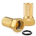 Produktbild HB-DIGITAL 2x F-Stecker 7,2mm mit Gummidichtung Vergoldet für Koaxial Antennenkabel Sat Kupplung Kabel BK Anlagen Massiv HQ 4K UHD