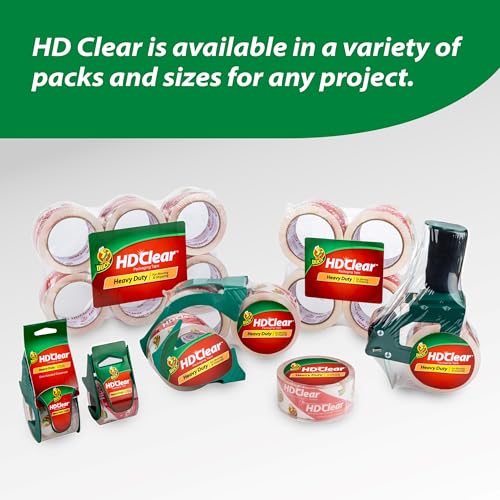 Image of Duck HD Clear Packing Tape Refills - 4 Rolls of Heavy Duty Shipping and Moving Packing Tape - Clear Strong Packaging Tape for Boxes, Packing and Moving Supplies - 1.88 In. x 54.6 Yards (240378)