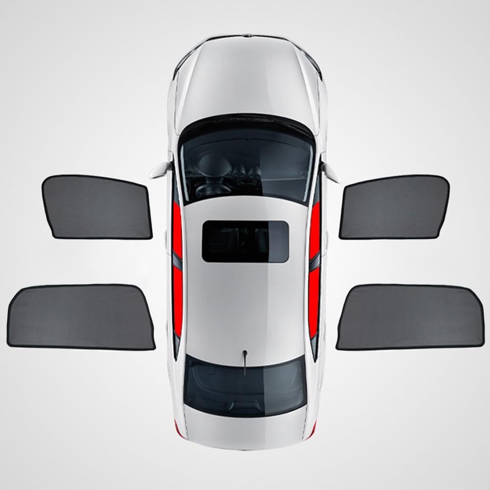 Car Window Sunshades for Toyota Fortuner 2006 2007 2008 2009 2010 2011 2012 2013 2014 2015 2016 Mesh Sunshade Magnetic Suction Blackout Curtain Half Shade Sun Protection Cover Interior Accessories