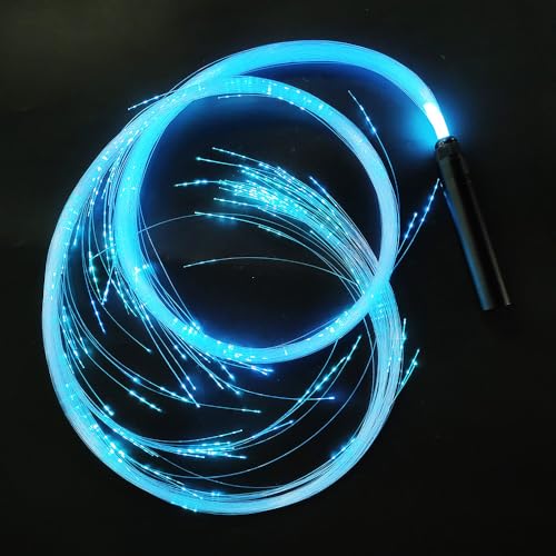 FOPLIT Fiber Optic Dance Whip - Rechargeable LED Light Whips Luminous Outfit for Party Rave Halloween Christmas