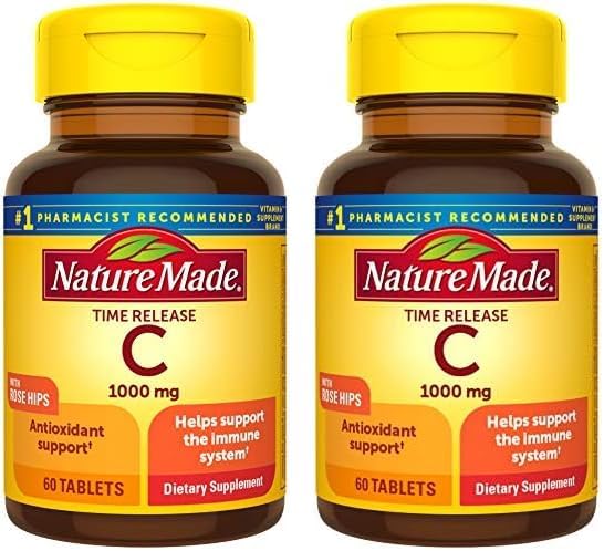 Nature Made Vitamin C 1000 mg Time Release Tablets (60-count) - 2 Pack