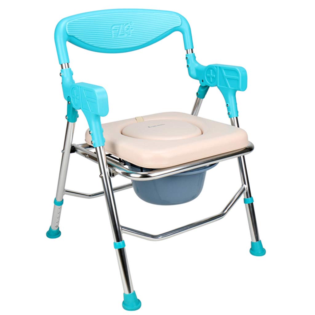 Sedia da Toilette - Sedia da Comoda per WC o Doccia per Uso Pesante Sedia da vasino da Comodino per Adulti, Struttura di Sicurezza Medica Sedile WC per disabili Sedile WC Max. 150 kg