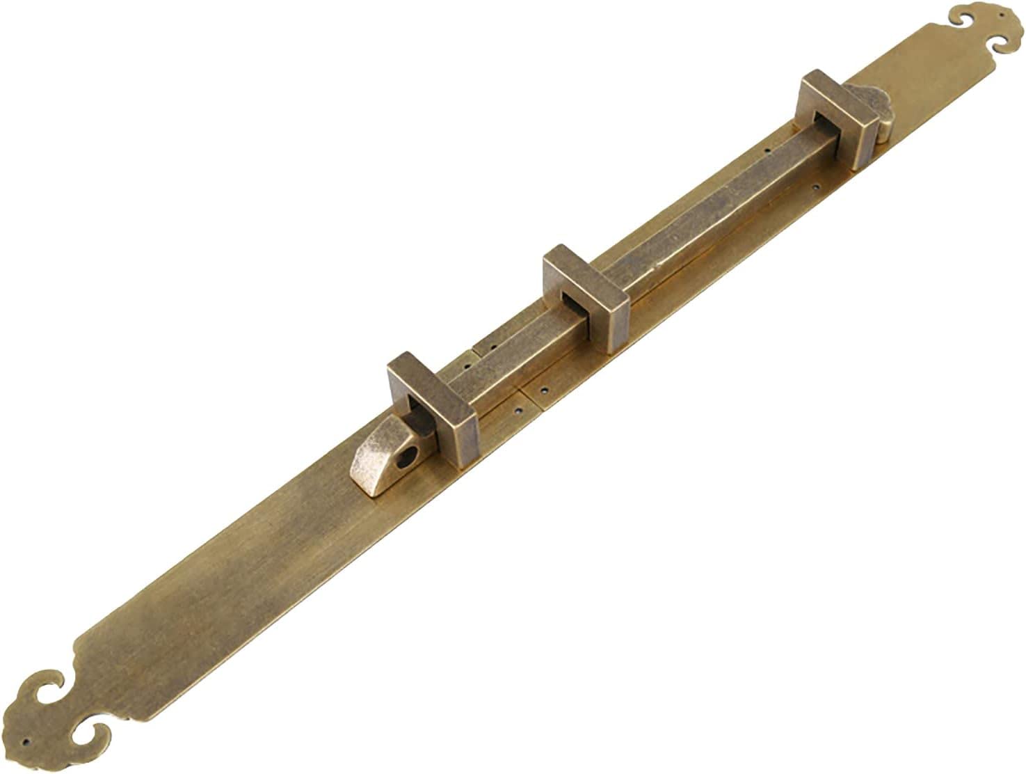 Verrou de meuble 50cm laiton antique et loquet pour porte armoire fenêtre