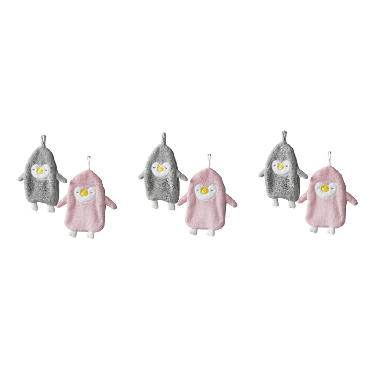 Serviette en molleton VOSAREA avec boucle | Lot de 6 essuie-mains d'invité