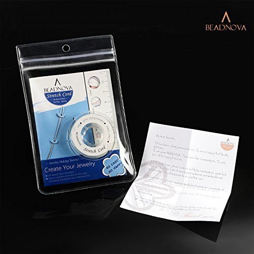 Beadnova Diy Starter Kit 0.8Mm Stretch Jewelry Cord Elastic Crystal String Cord 5 Meters With 1Pc Collapsible Eye Needle For Jewelry Making #TOP6