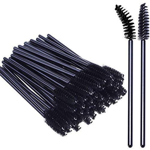 Preisvergleich Produktbild Wimpernbürste, Einweg-Mascara-Stäbe, Wimpernverlängerungen und Hebewerkzeuge, Schwarz, 50 Stück