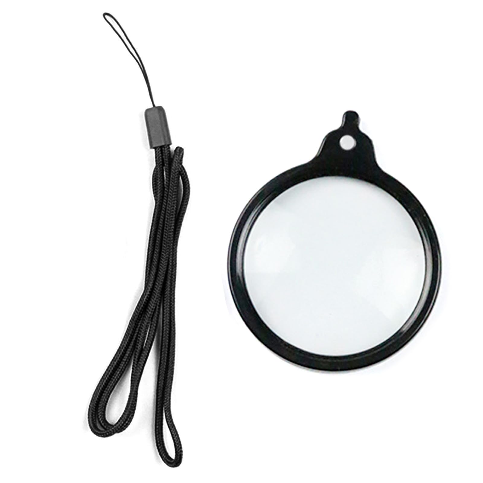 Worn Magnifier Glass 60mm ABS Construction Magnifier Lens for Elderly Book Reading Craft Projects Students Adjustable Neck-Mounted
