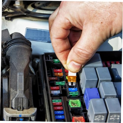 Kit automotriz de fusibles HEALLILY con probador y extractor de fusibles, incluye estuche portátil de almacenamiento miniatura 4
