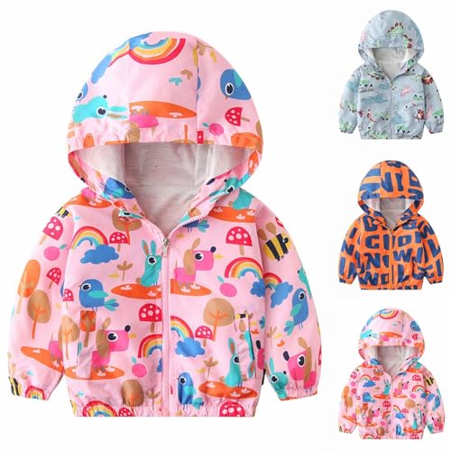Boys Girls Warm Lined Coat School Fall Winter Windproof Fleece Hooded Light Zip Packable Big Outdoor Jacket Clothes