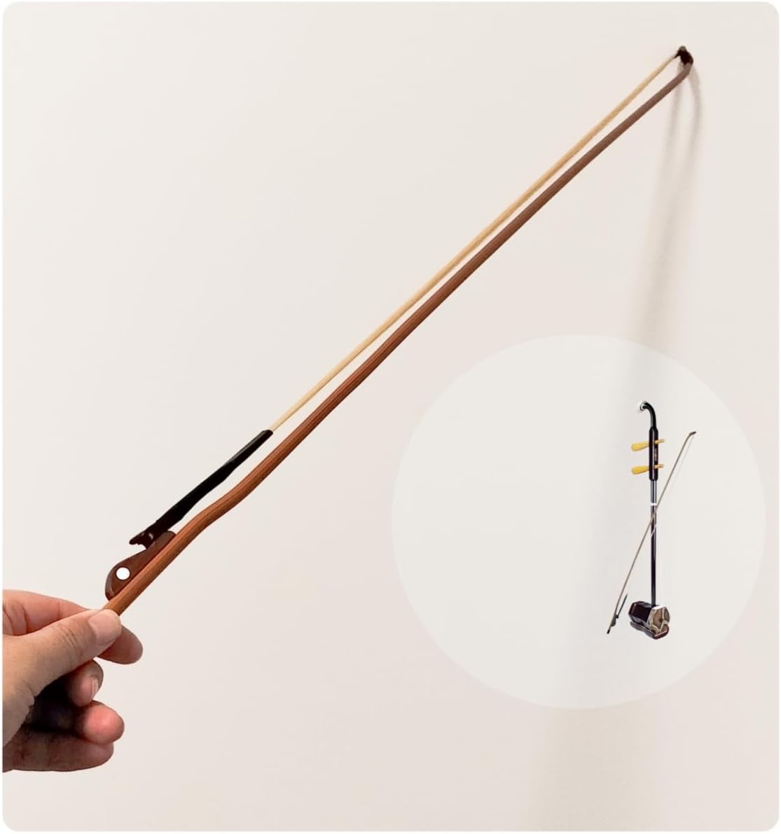 Erhu Bow Male Horse Tail Hair Purple Sandalwood Handle Copper Set Professional Qin Bow Fish Performance Instrument Accessories bowstring 紫竹二胡弓 (B Style)