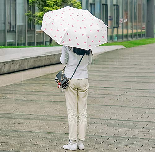 Image of House of Quirk 3-Fold Travel Umbrella - Auto Open /Close Ultra Light and Small Mini Umbrella with Carrying Pouch