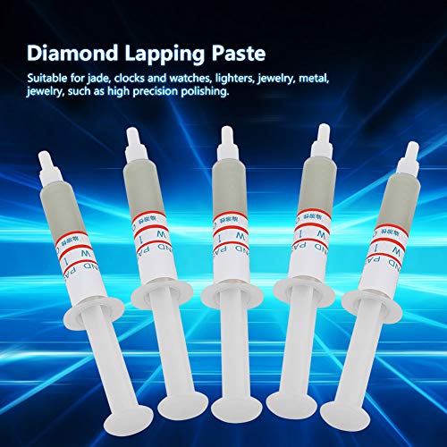 Naroote NAROOTETIO1SE3GMQ-02 Stropping Compound, 5Pcs Diamond Lapping Paste Polishing Compound W0.5-W40 320~10000 Grit Lapidary Paste For Rock Glass Metal Jewelry Resin Marble thumb #2