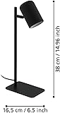 Eglo LED Table lamp Ceppino, Minimalist Office Desk lamp Made of Black Metal, Reading Light with Switch, GU10 Socket - 4