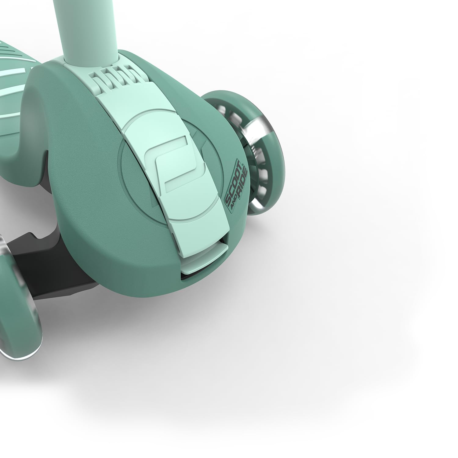 Scoot & Ride Highwaykick 3S Monopattino per bambini a partire dai 3 anni in su, regolabile in altezza, 2 volte, sterzo a LED, pieghevole, per bambini, 96-130 cm