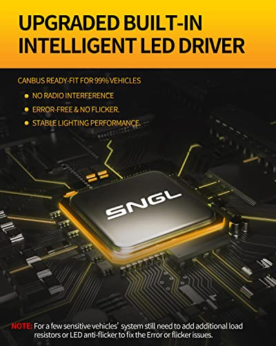 Sngl H10/9140/9145 Led Fog Light Bulbs, 3000K Amber Yellow, 13000Lm Per Set, 500% Brightness, 9045 9040 Led Fog Lights, Drl Replacement For Cars, Trucks, Pack Of 2 #TOP5