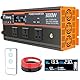 3000W Wechselrichter 12V auf 230V, Inverter 12V 230V mit 3 AC-Steckdosen, LCD-Display, kabellose Fernbedienung, USB-Ladeanschlüsse Type-C, geeignet für Auto, Wohnmobil, Outdoor