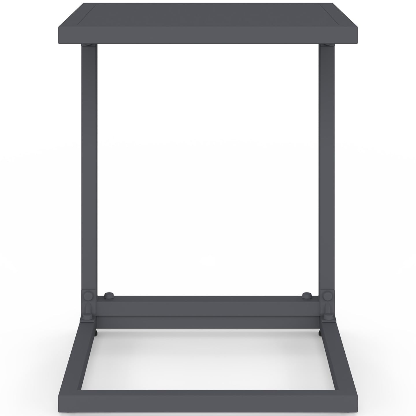 IDMarket - Lot de 2 Tables d'appoint de Jardin pour transat et Bain de Soleil Palma Gris Anthracite