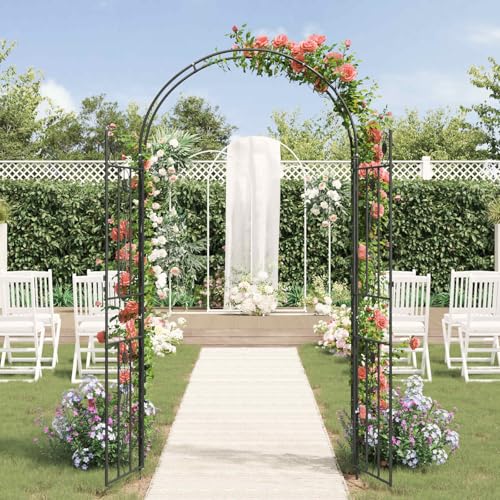 Arco de jardín rectangular moderno, estructura de entrada de 226 cm 5