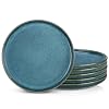 vancasso VAGE Dinner Plates Set of 6 1025 Inch Ceramic Plates Microwave Oven and Dishwasher Safe Plates Blue