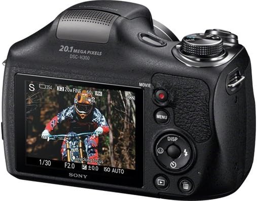 sony cyber shot dsc h300 20 1mp 35x optical zoom compact digital camera black