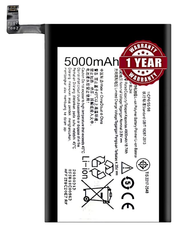 Image of Original BL244 Battery Compatible for Lenovo Vibe P1 (P1c58, P1a41) | Vibe P1 Turbo (P1a42, P1c72) | Vibe P1 Pro - (5000mAh) - 1 Year Warranty JK1