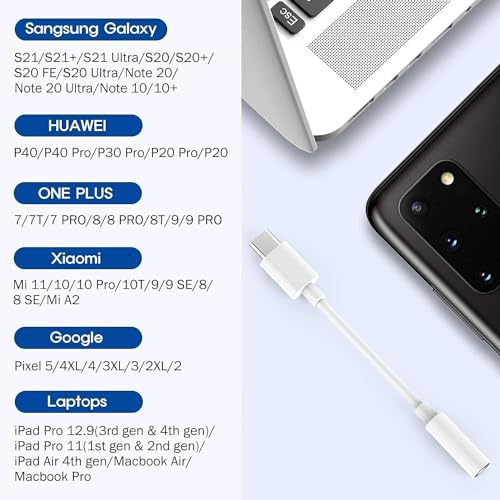 Limqiaowy X5-TYPE C TO 3.5MM 2 Pack Usb C To 3.5Mm Headphone Jack Adapter thumb #4