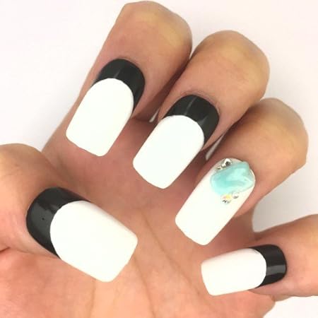 Amazon ｵｰﾀﾞｰﾈｲﾙﾁｯﾌﾟ ｸﾘｽﾀﾙﾊﾟｳﾀﾞｰ 天然石ｱﾏｿﾞﾅｲﾄ使用の贅沢ﾈｲﾙﾁｯﾌﾟ 逆ﾌﾚﾝﾁ ﾍﾞﾘｰｼｮｰﾄ ノーブランド品 ネイルチップ 通販