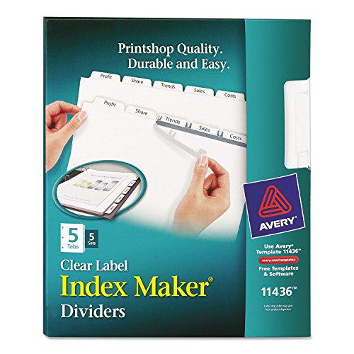 Index Maker Avery intercalaires perforés pour structurer vos classeurs encombrés