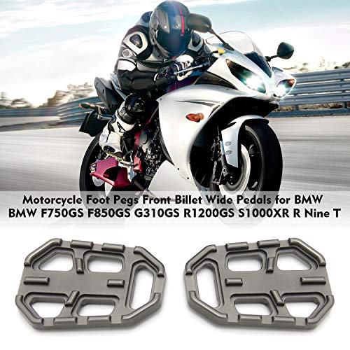 Sangmei Pedais de pedestal de motocicleta tarugo dianteiro largo Pedais de descanso de pedais compat