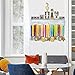 LAVIEVERT Medal Hanger Display with LED Lights, Wall-Mounted Trophy Shelf, Wooden Medal Holder Rack for Gymnastics, Soccer, Basketball, Baseball, Running Race Honors - White