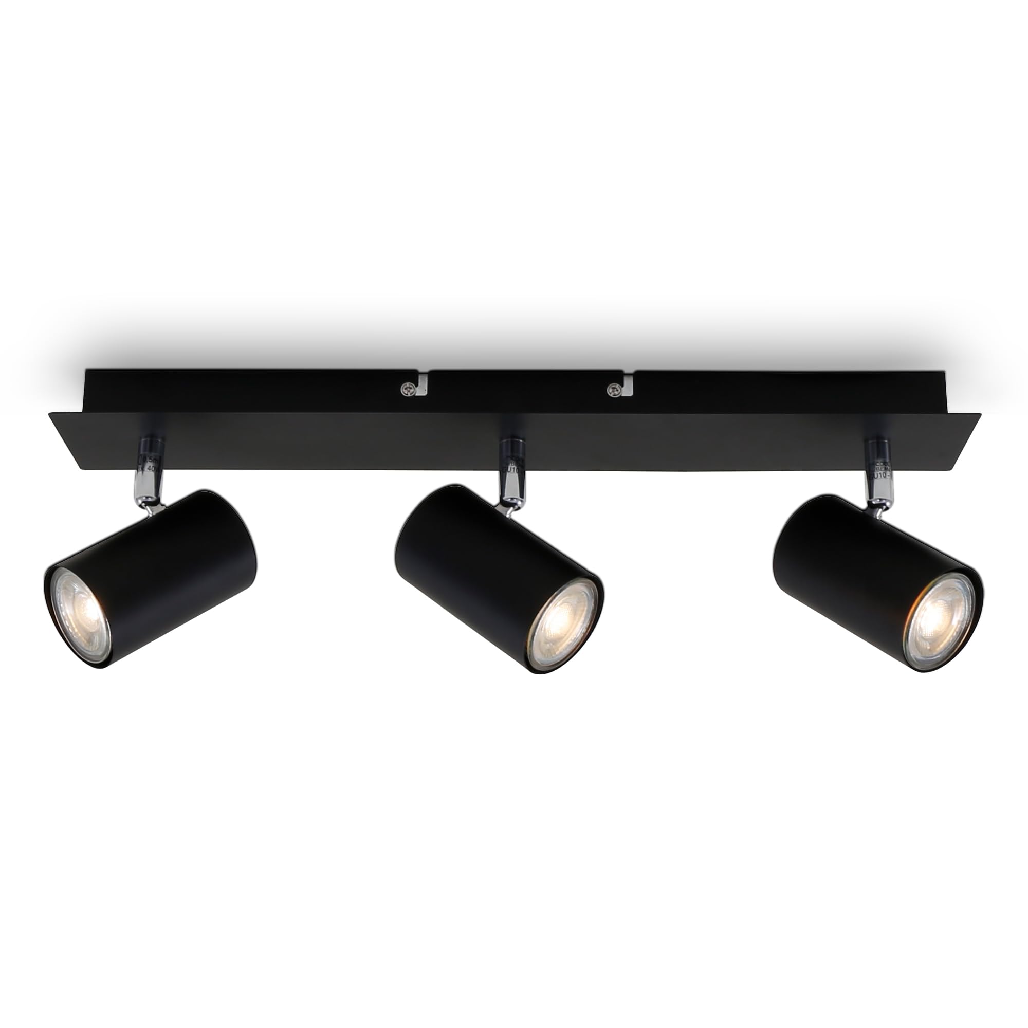 Briloner Leuchten Faretto a soffitto, orientabile, plafoniera, plafoniera 3 teste, GU10, max. 40 watt, colore nero