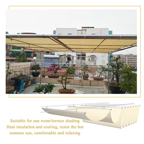 Auvent rétractable pour pergola - Solution pare-soleil en forme de U contre la chaleur - 4