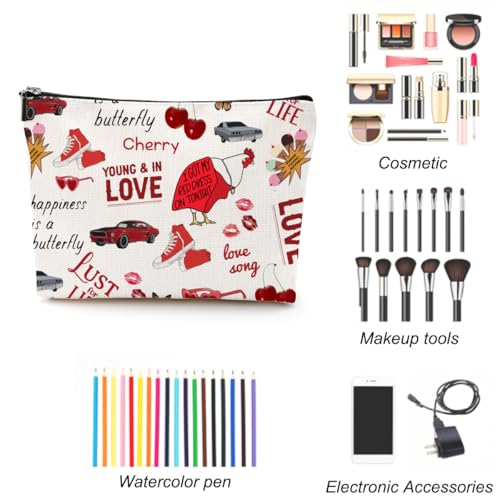 LONGXIN Singer Album Makeup Bag Cosmetic Bag Gifts for Lana Fans Music Lovers Girls Women Singer Concert Merch3