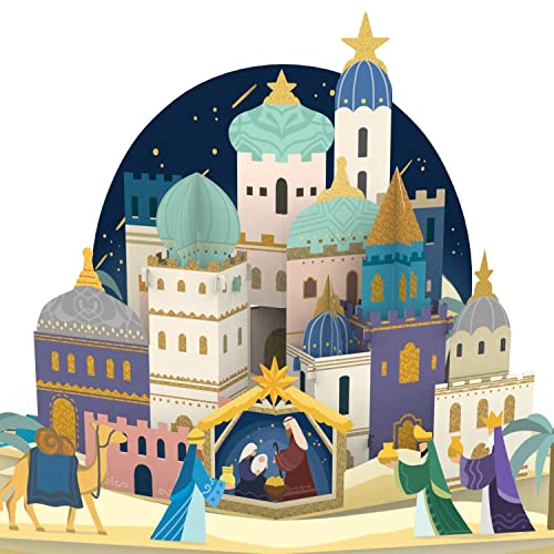 papercrush® Pop-Up Karte Weihnachten Bethlehem - 3D Weihnachtskarte...
