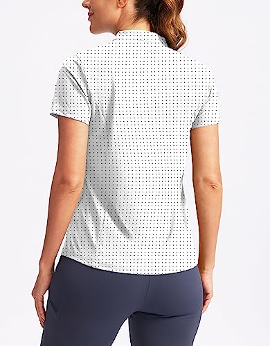 Image of Obla Women's Golf Polo Shirt V-Neck Short Sleeve Collarless Quick Dry Tennis Running T Shirt Golf Tops for Women