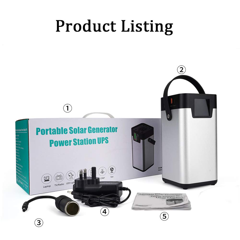 Banco de energía portátil 54000mAh 200Wh Estación de generador Solar 110V 220V AC DC USB con Pantalla LED y Linterna, para Granjas, Lugares de Trabajo, Emergencia Familiar