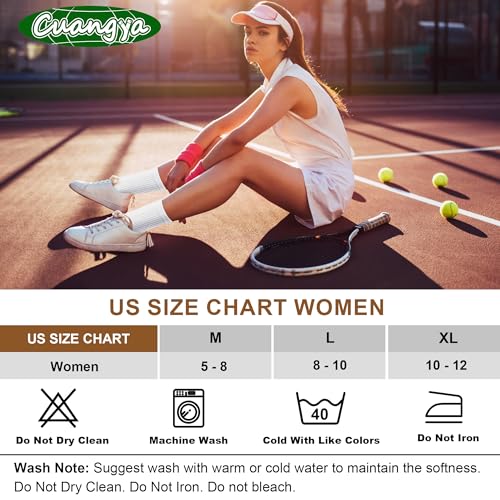 Image of Crew Socks Women Athletic Hiking Running Cushioned Compression Socks 3-5 Pairs