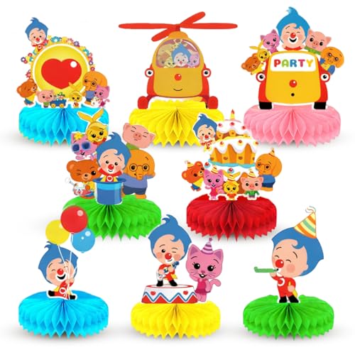 8 Piezas Circo Honeycomb Centerpieces, Decoraciones Centro de Mesa Nido de Abeja, Fiestas Temáticas Decoraciones de Circo, Adornos de Mesa para Fiesta de Carnaval