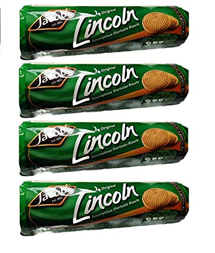 Jacob's Lincoln Scrumptious Shortcake Biscuits | Premium Classic Cookies | Made in Ireland | Pack of 4