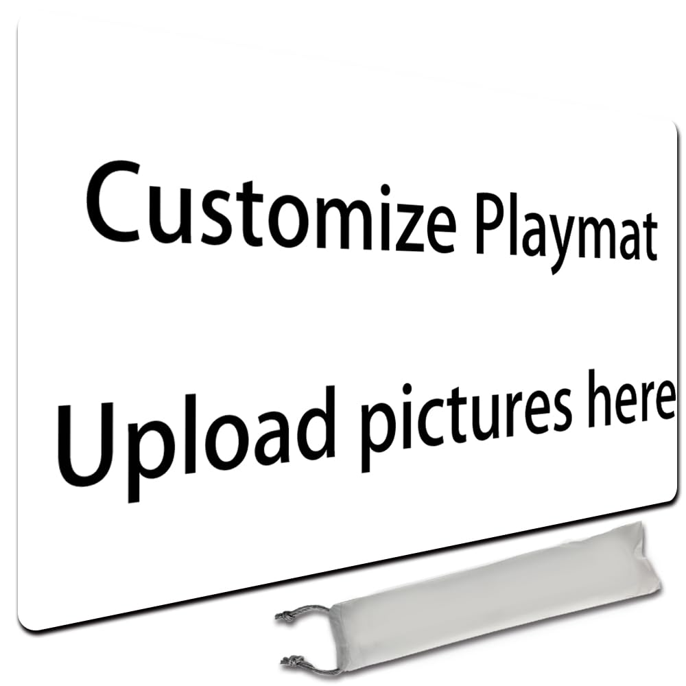 Custom MTG Playmat Personalized Gaming Mat with Your Own Image, Waterproof Rubber Base, Optional Stitched Edge, Custom Trading Card Game Playmat 600 x 350 mm
