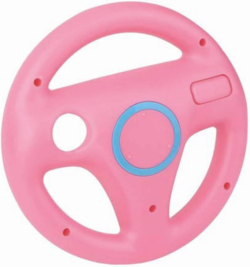 OSTENT Kart Racing Games Steering Wheel for Nintendo Wii Remote Controller Super Mario Game Color Pink - Image 6