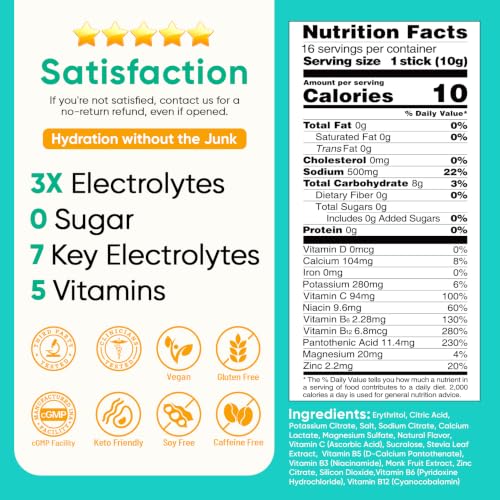 Image of Venture Pal Sugar Free Electrolyte Powder, Liquid Daily IV Hydration Packet