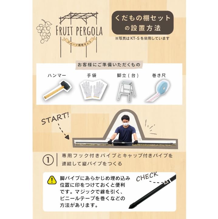 Amazon | くだもの棚セット キウイ棚 ぶどう棚 頑丈 葡萄棚 園芸