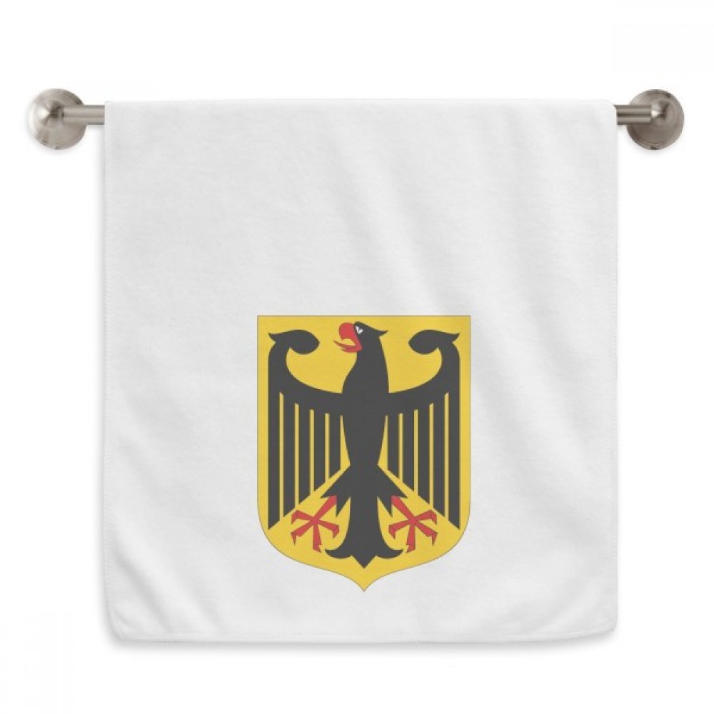 Serviette de toilette Allemagne emblème national diadème en blanc élégant