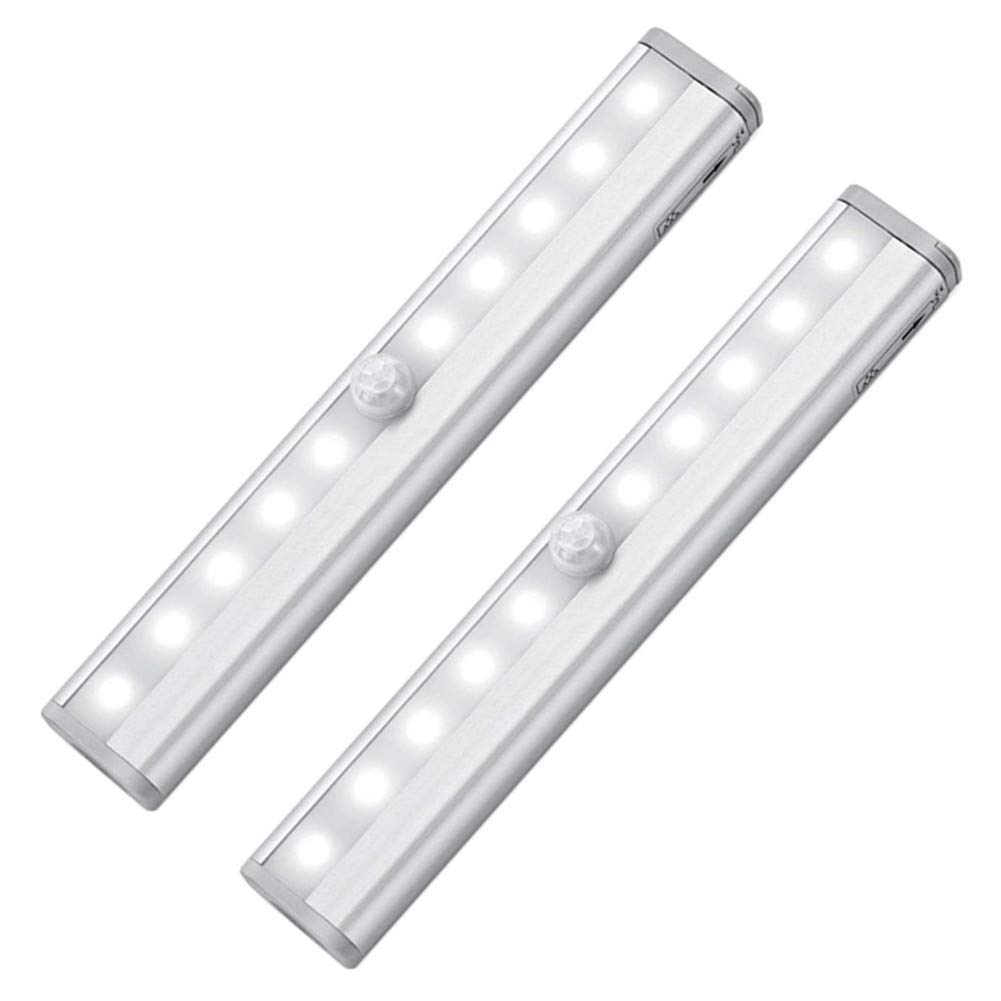 Sycle circle Wireless Motion Sensor Light, LED Night Light Battery Powered Magnetic Strip Stick-on Lighting for Under Cabinet Cupboard Wardrobe Closet Counter Shed Stairs (3Pack, Warm White)