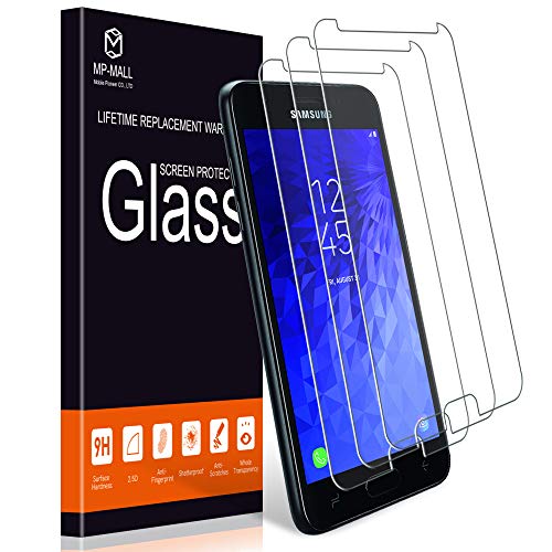 MP-MALL [3-PACK] Screen Protector for Samsung Galaxy J7 2018, [Case Friendly] [Anti-Scratch] Tempered Glass Screen Protector