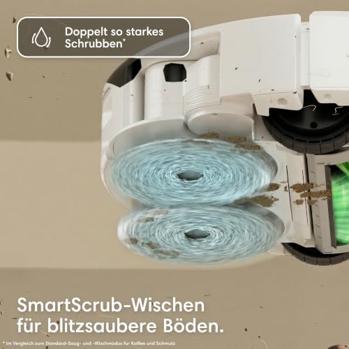 iRobot Roomba® Plus 515 Combo Roboter + AutoWash™ Dock, 22Kpa, Multifunktions‑Dock, Wäscht und trocknet die Wischpads bei heißer Temperatur… – Ansicht 4